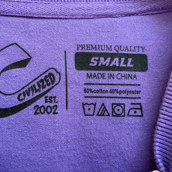 Civilized Purple Sweatshirt - Picture 4 of 5